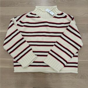 J. Crew Rollneck Striped Sweater